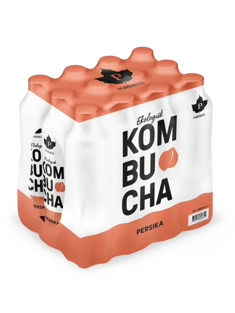 Ekologisk Kombucha Persika 400 ml x 12st