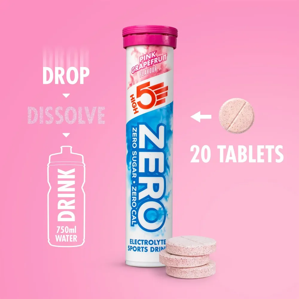 Elektrolyt vätsketabletter High5 ZERO (x20) Grapefrukt