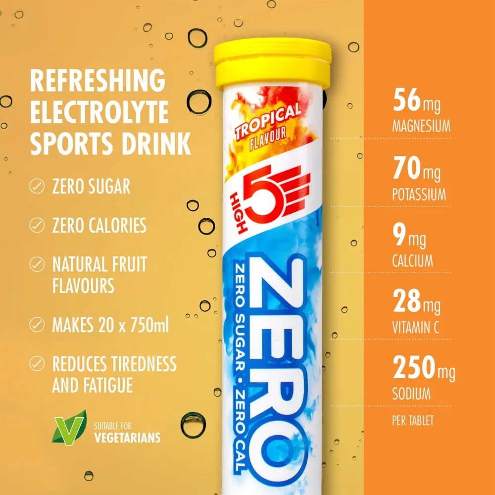 Elektrolyt vätsketabletter High5 ZERO (x20) Tropical