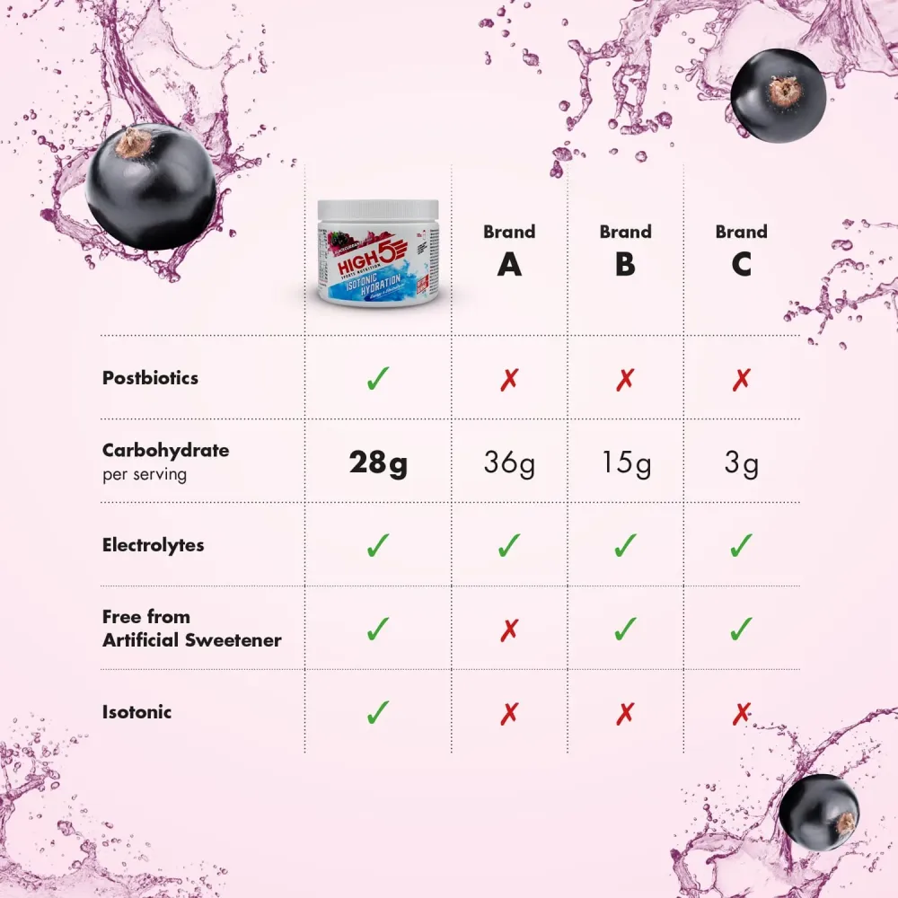 High5 ISOTONIC Energidryck (300g) Svartvinbär