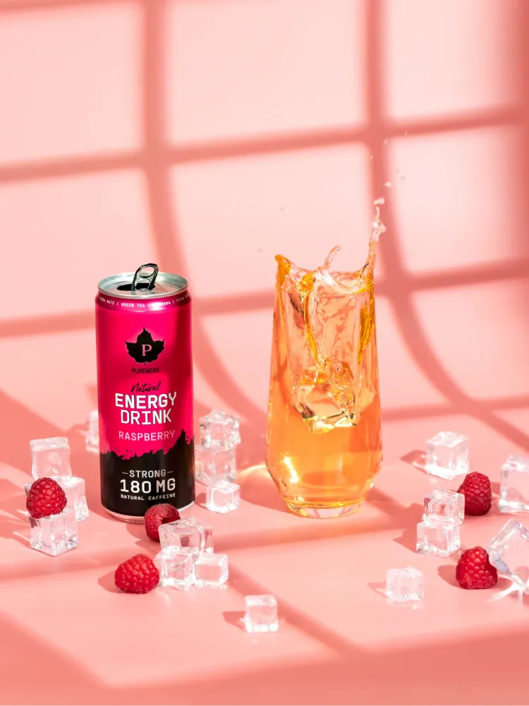 Natural Energy Drink Raspberry - 330 ml x 24st