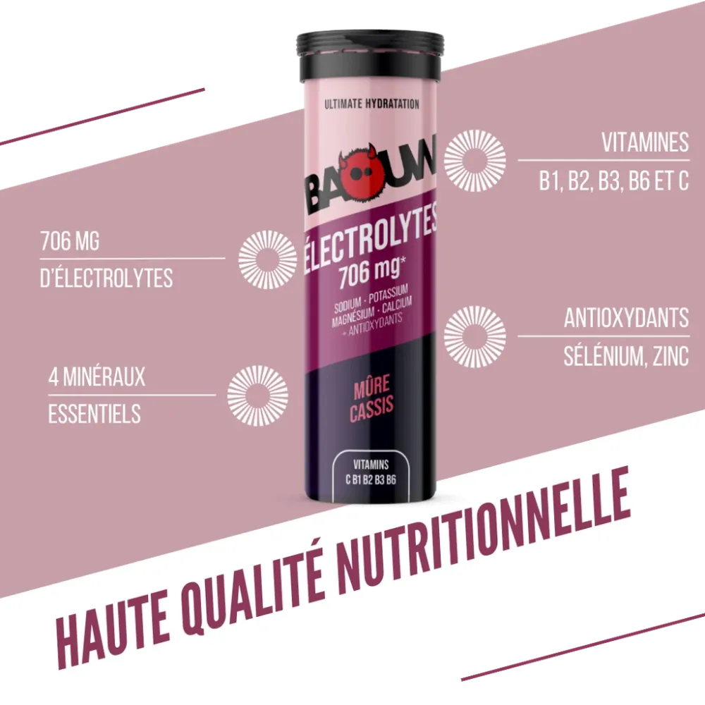 BAOUW Energy Drink (Tube med 10 tabletter) Björnbär/Cassis