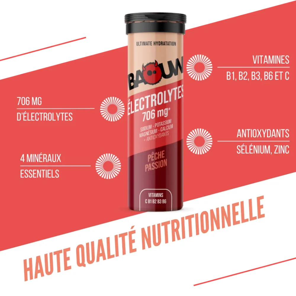 BAOUW Energy Drink (Tube med 10 tabletter) Persika/Passion