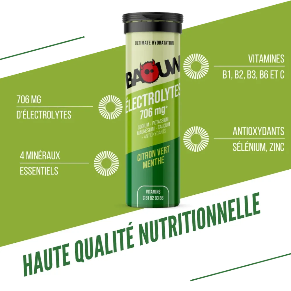 BAOUW Energy Drink (Tube med 10 tabletter) Limefrukt/Mint