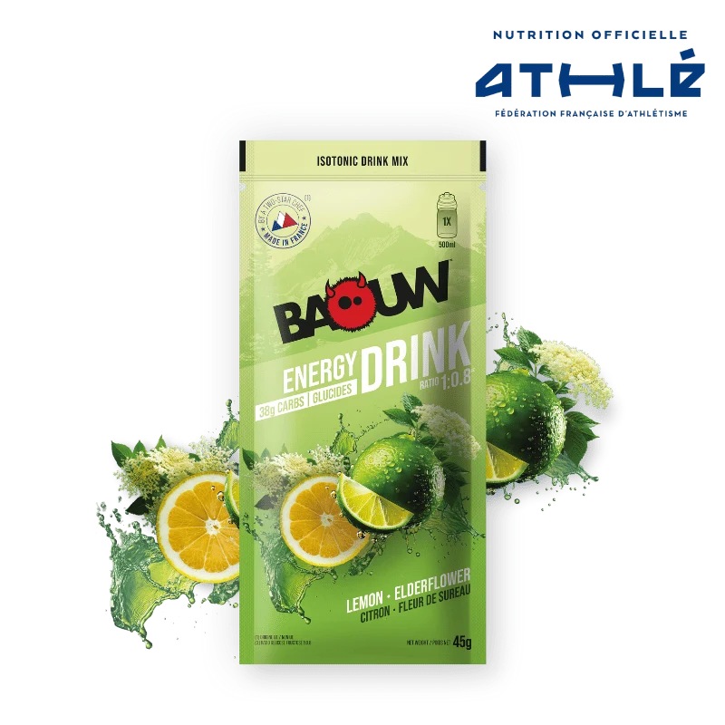 BAOUW ISOTONIC Energidryck (45g) Limefrukt/Elderblomma
