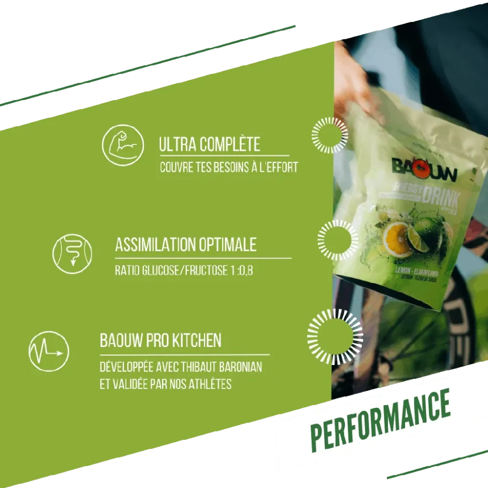 BAOUW ISOTONIC Energidryck (45g) Limefrukt/Elderblomma