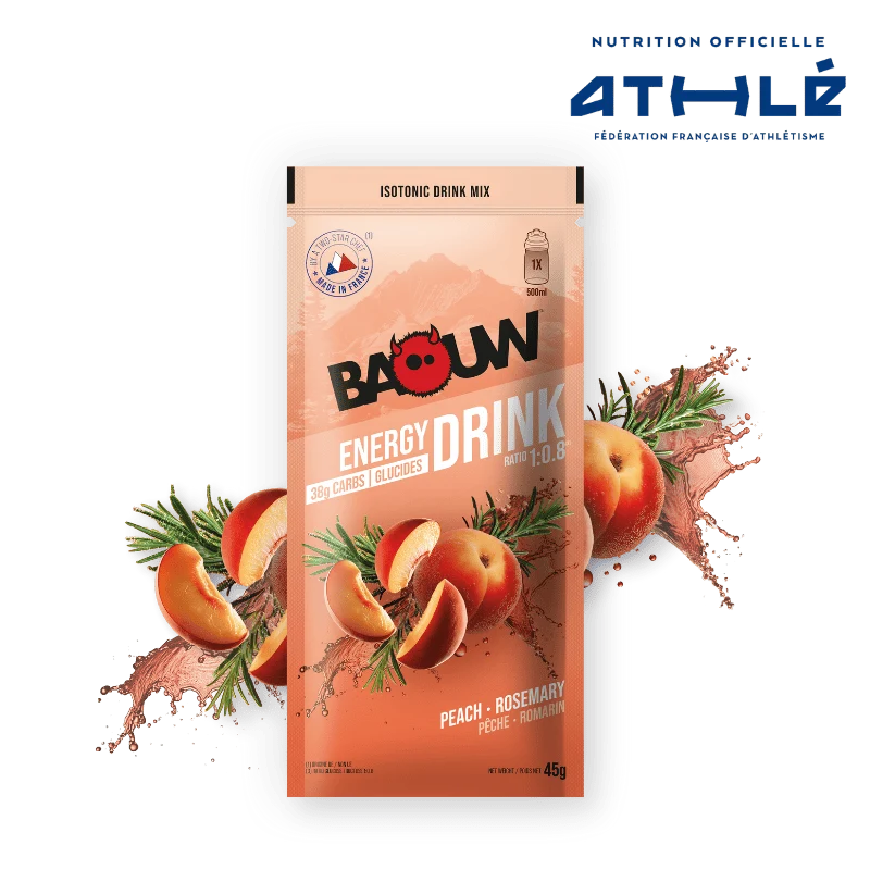 BAOUW ISOTONIC Energidryck (45g) Persika/Rosmarin