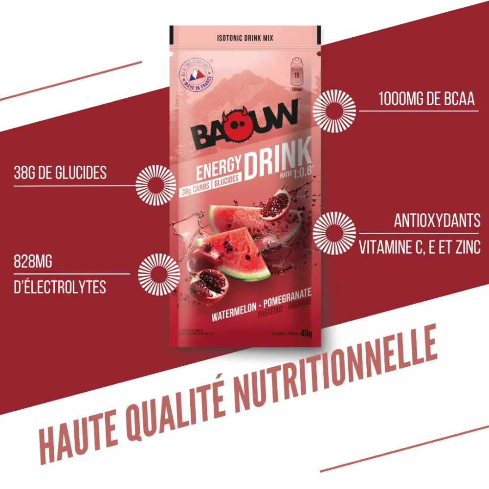 BAOUW ISOTONIC Energidryck (45g) Vattenmelon/Pomegranat