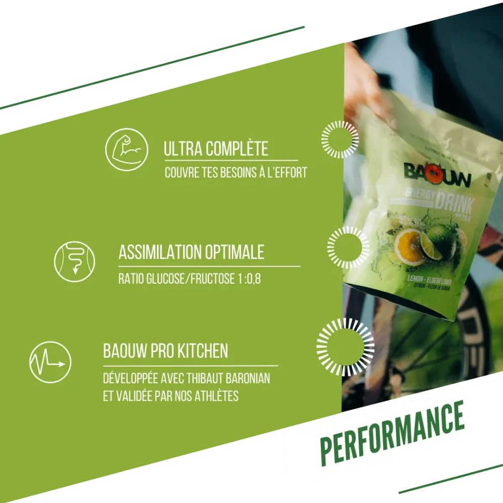 BAOUW ISOTONIC Energidryck (585g) Limefrukt/Elderblomma