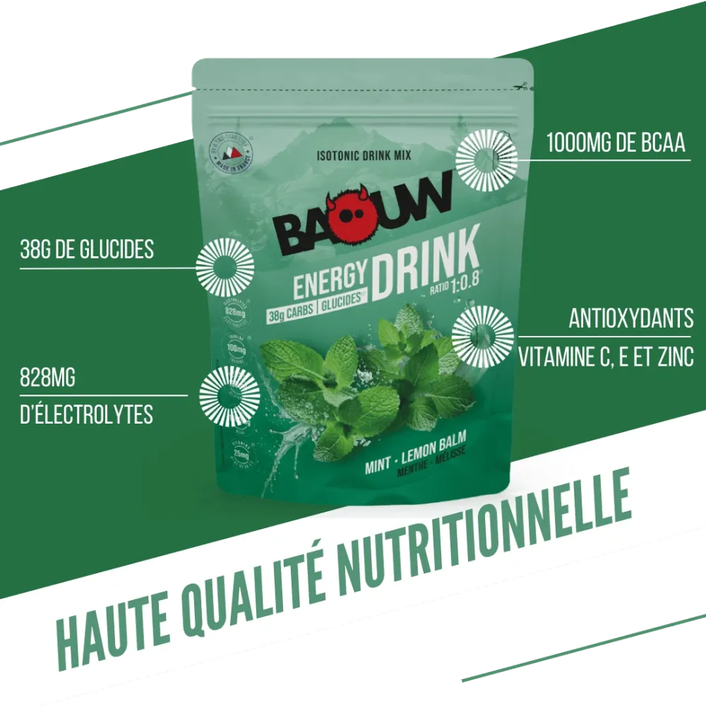BAOUW ISOTONIC Energidryck (585g) Mint/Melissa