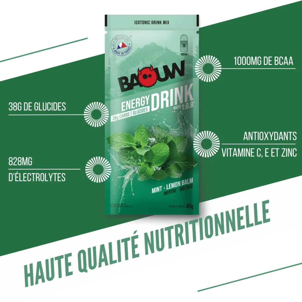 BAOUW ISOTONIC Energidryck (45 g) Mint/Melissa