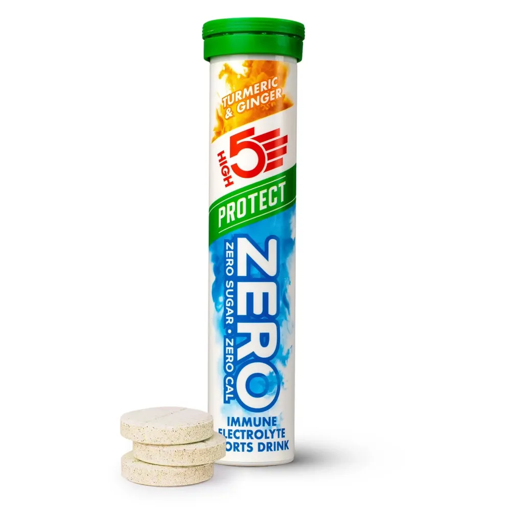 Elektrolyt Hydrering Tabletter High5 ZERO PROTECT (x20) Gurkmeja Ingefära