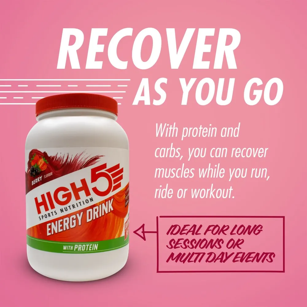 Energidryck High5 ENERGY DRINK PROTEIN (1,6 kg) Röd frukt