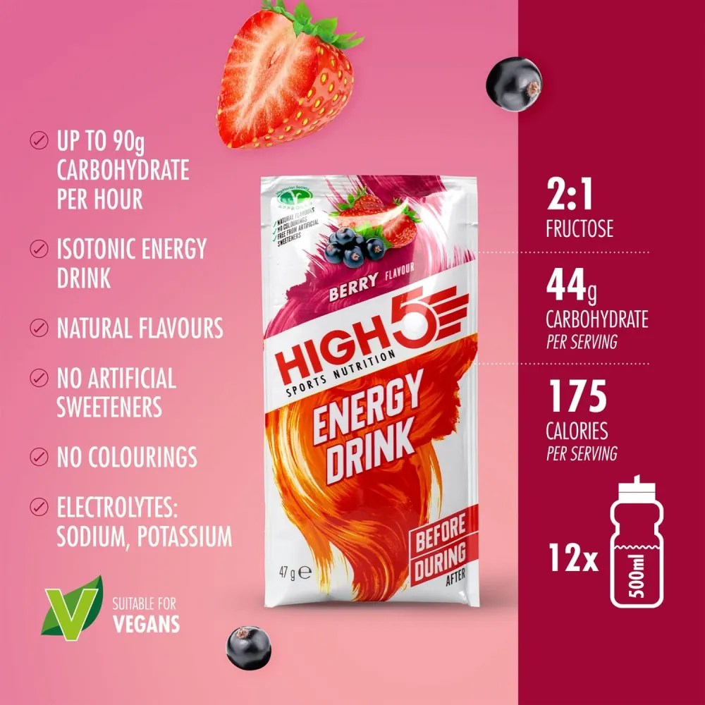 Energidryck High5 ENERGY DRINK (47 g) Röda frukter