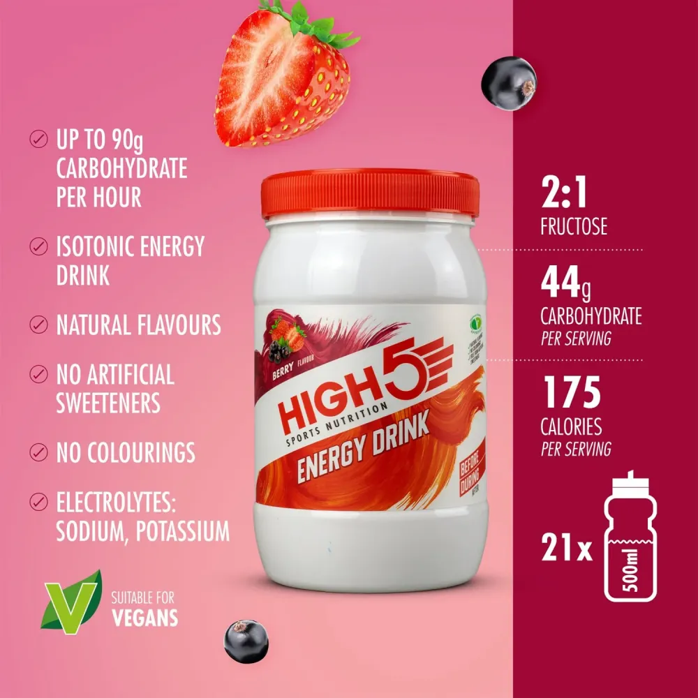 High5 ENERGY DRINK (1kg) Röda frukter
