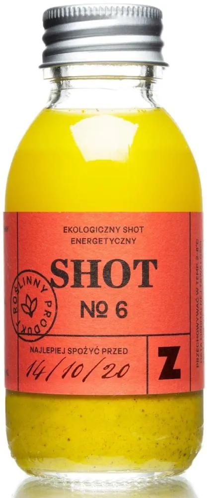 Vente shot av apelsin med gurkmeja och ingefära BIO uppvärmande 100 ml - SYRA