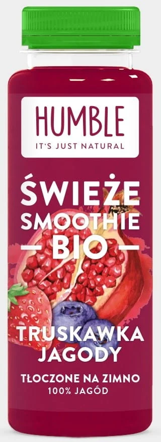 Vente smoothie päron - jordgubbe - hallon - granatäpple - blåbär EKO 300 ml - HUMBLE