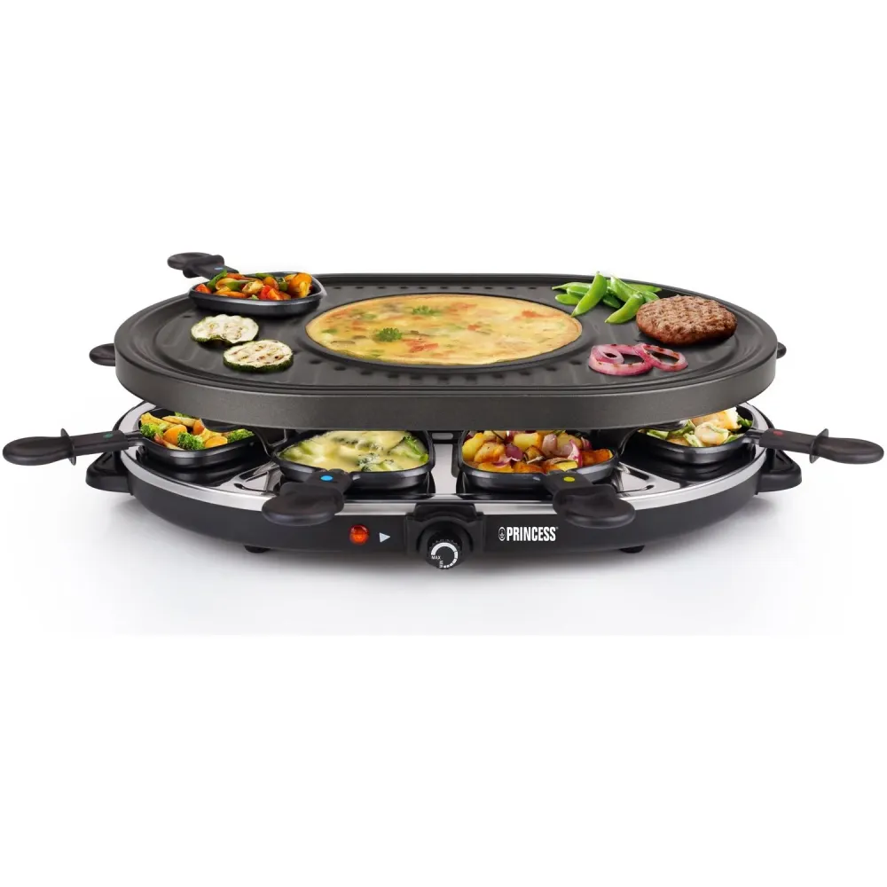 Princess Raclette 8 Oval Grill Party 162700 43X30cm grillplatta