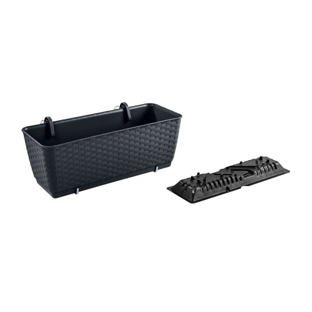 Rektangulär gryta med krokar Prosperplast Ratolla PW DRL400PW S433 antracit