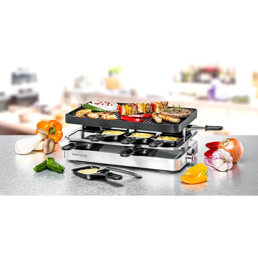 Rommelsbacher Raclettegrill RC 1400 37X23cm 8st spatlar xxl kabel