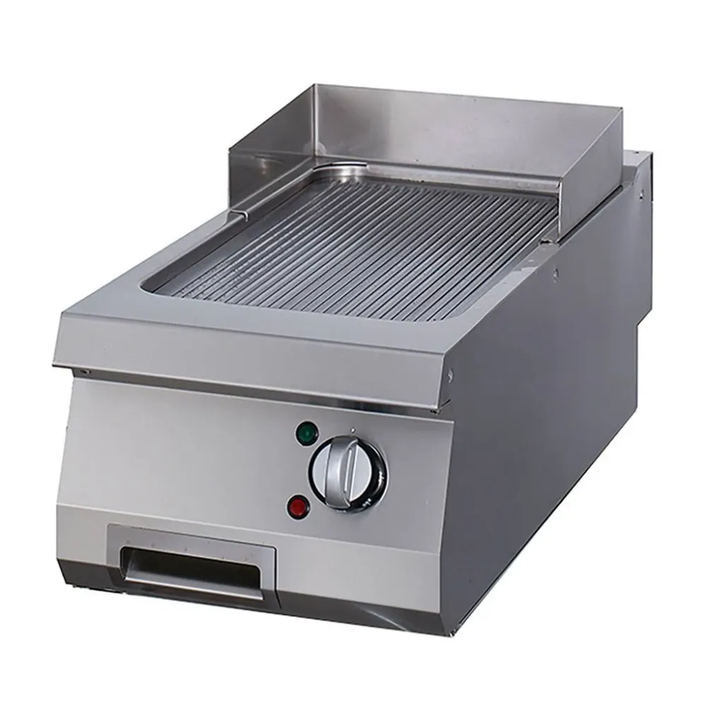 Tuff grillplatta - Räfflad - Enkel enhet - 70 cm djup - Elektrisk
