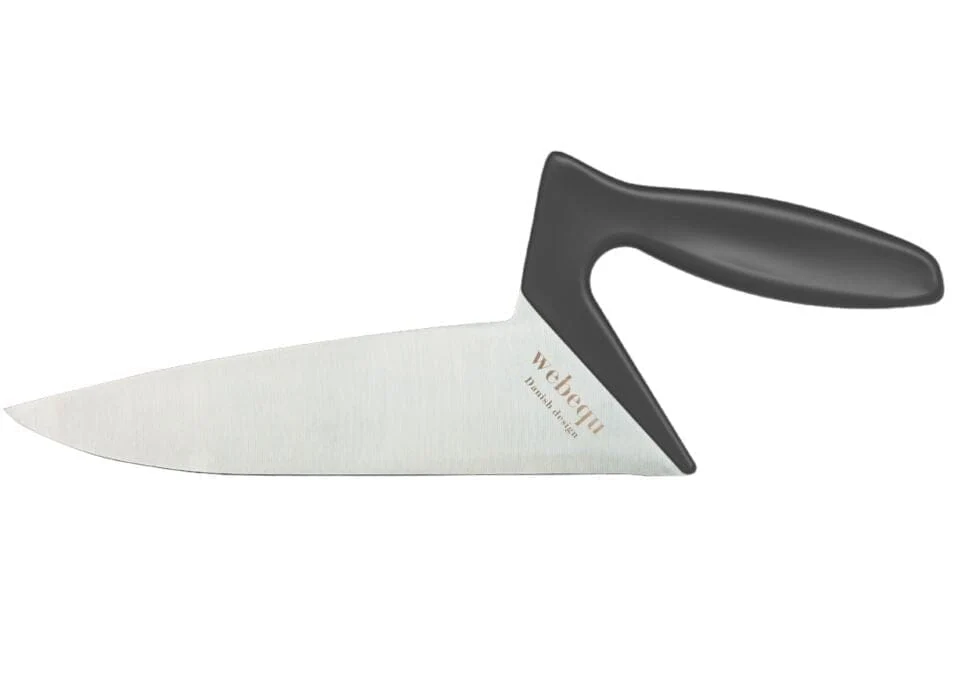 Komfortdesignad kockkniv, soft touch - unik och lätt. 22,2 cm. Finns i 5 unika färger Grå (NYHET!)