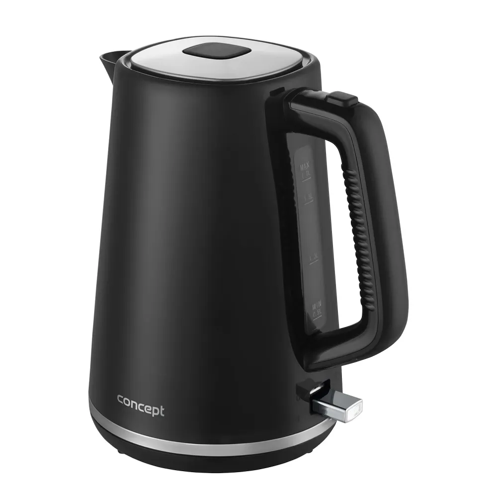 Concept Vattenkokare RK2375, 2200W, 1.7L, Svart – Swift och Elegant Vattenkokare för Hemmet