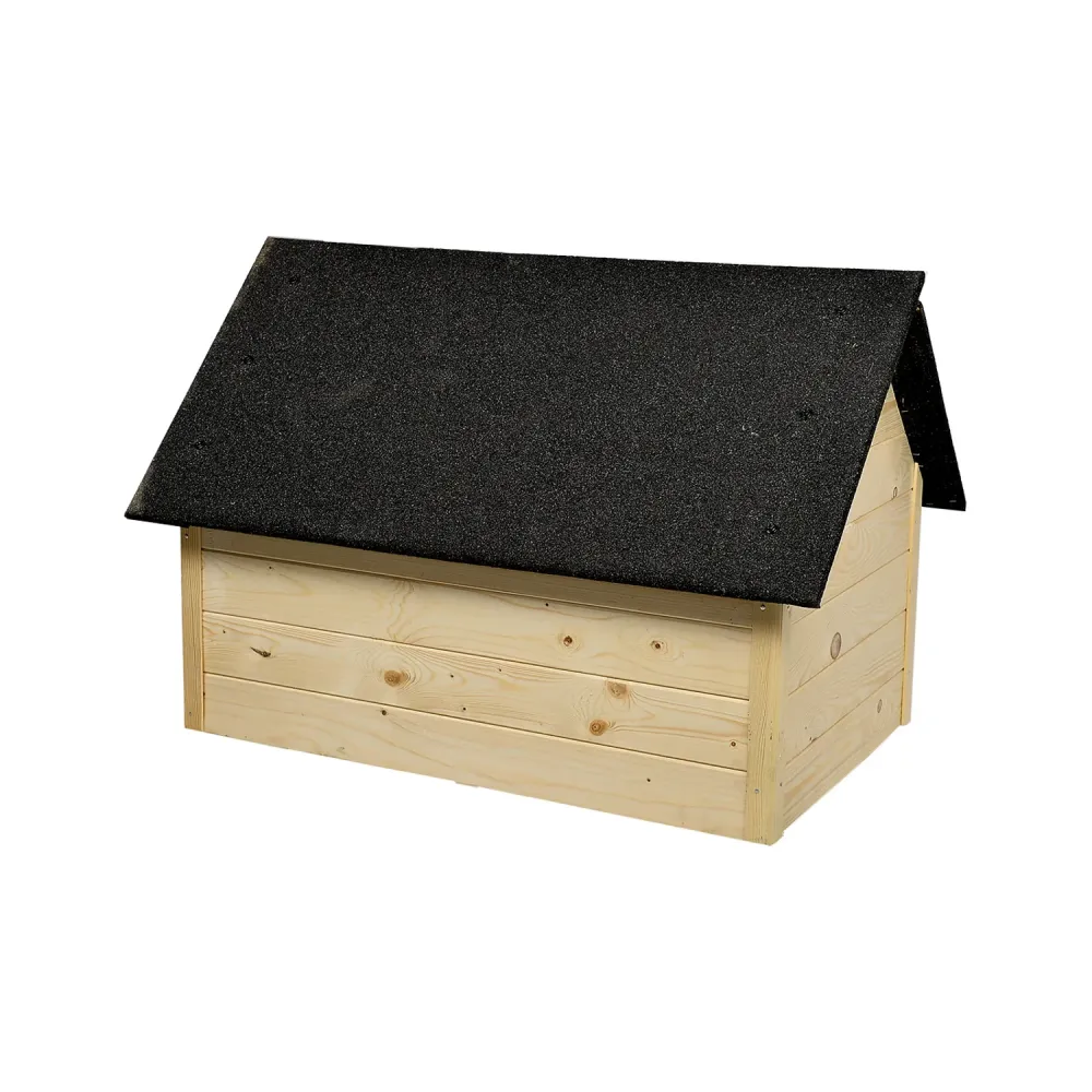 Hund- och kattskjul Woodok, isolerat, trä, spacious XL, självmontering och målning, impregnerad ek blekt