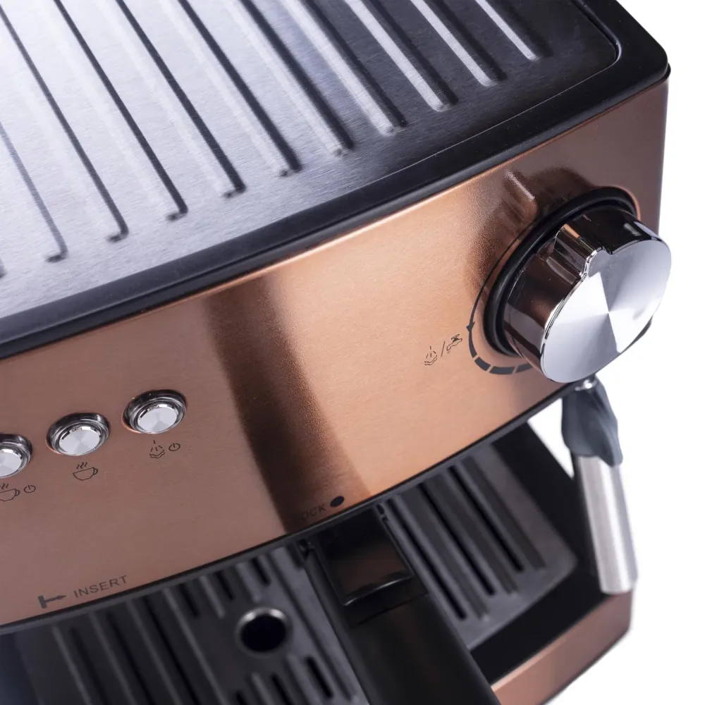 Adler espressomaskin, 15 bar, 850W, mjölkskummare, AD4404cr