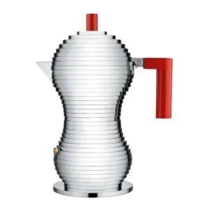 Alessi Espressobryggare för spishäll PULCINA 150 ml, röd