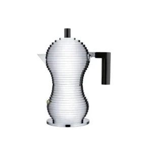 Alessi Espressobryggare för spishäll PULCINA 70 ml, träkol handtag