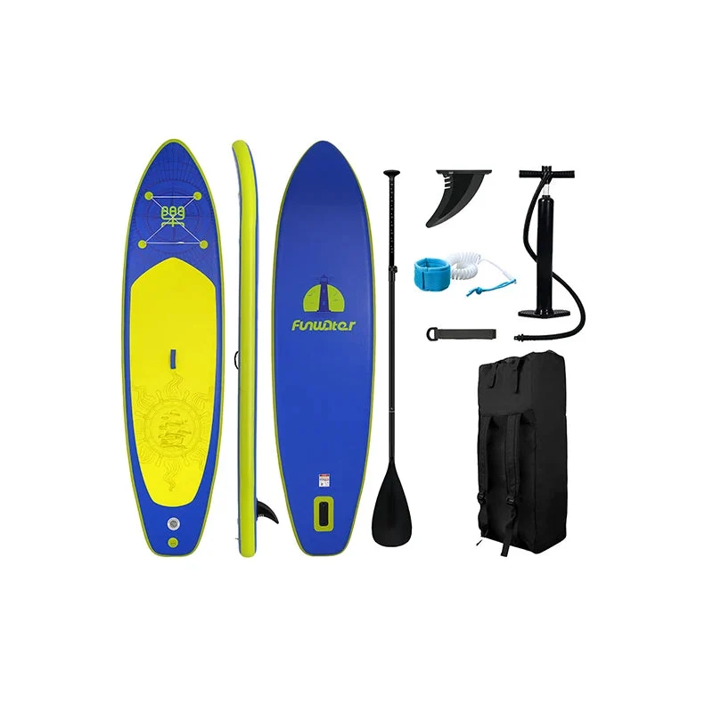 FunWater SUPFW28A Uppblåsbar SUP-bräda – Komplett Kit för Vuxna | Blå/Gul