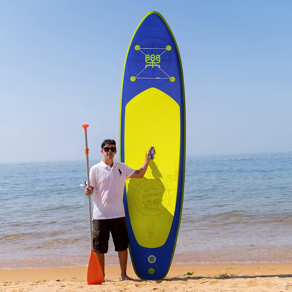 FunWater SUPFW28A Uppblåsbar SUP-bräda – Komplett Kit för Vuxna | Blå/Gul