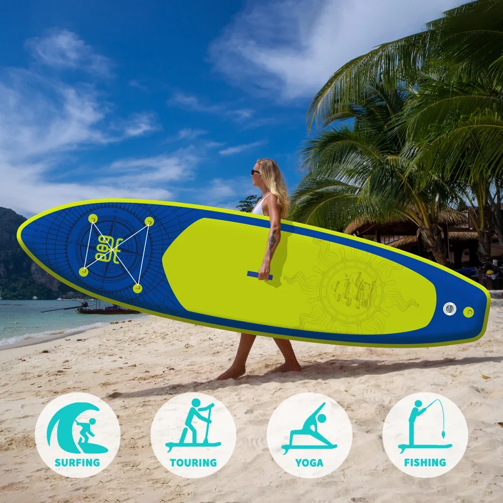 FunWater SUPFW28A Uppblåsbar SUP-bräda – Komplett Kit för Vuxna | Blå/Gul