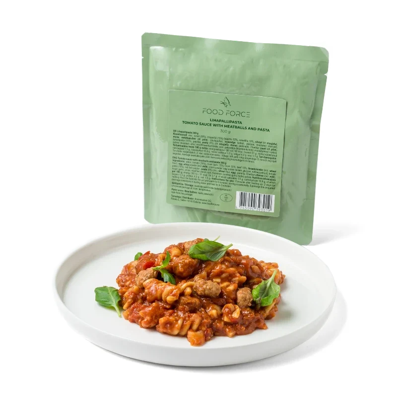 Food Force - Tomatsås med köttbullar och pasta - Turmat