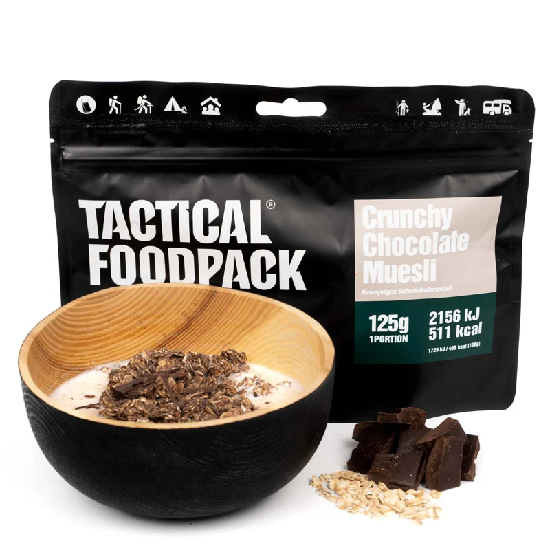 Krispig müsli med choklad - frystorkad mat - Tactical Foodpack