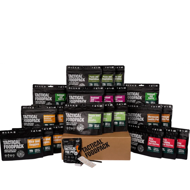 SOS Nödpaket utan kött för 1 vecka (21 måltider) - frystorkad mat - Tactical Foodpack