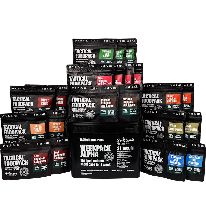 Weekpack Alpha 21 måltider - frystorkad mat - Tactical Foodpack