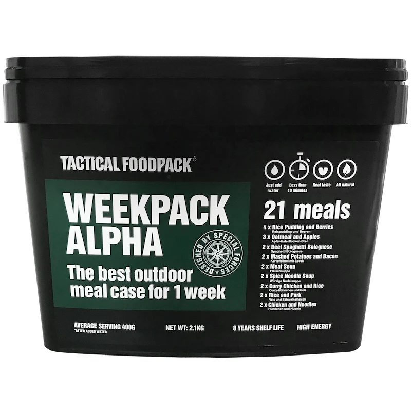 Weekpack Alpha 21 måltider - frystorkad mat - Tactical Foodpack