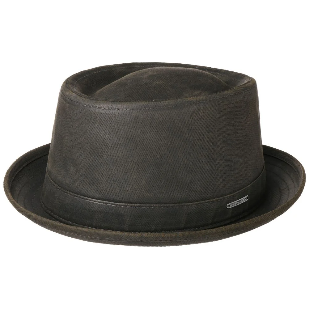 Stetson Porkpie CO/PES Deep Grey Black- S (55 cm)