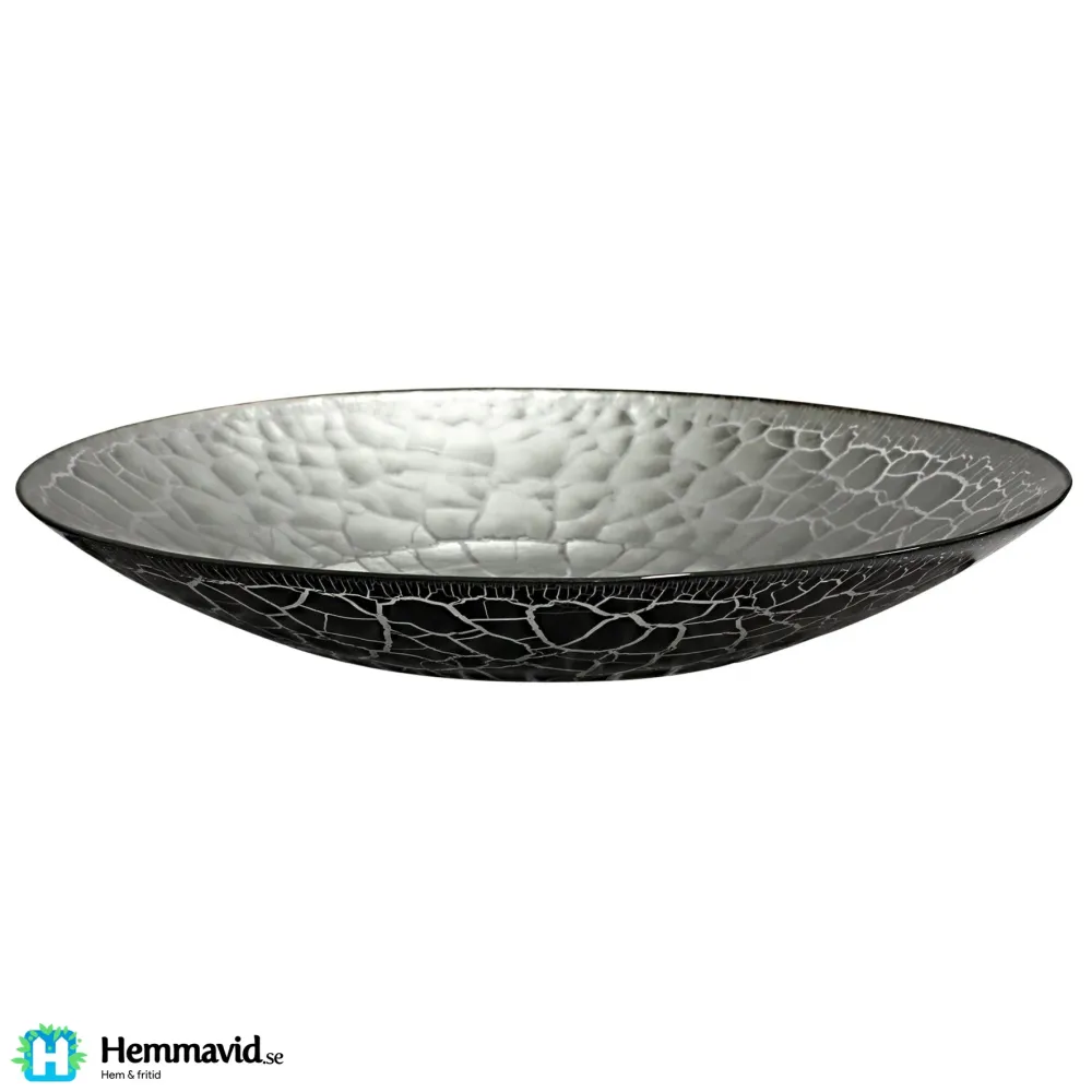 Nybro Crystal Fat Croco svart-silver 70x380 mm
