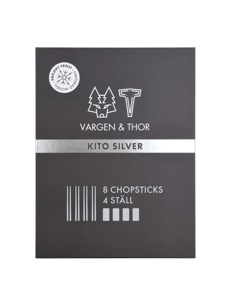 Chopsticks/Ätpinnar, 4 par + 4 ställ, Chrome