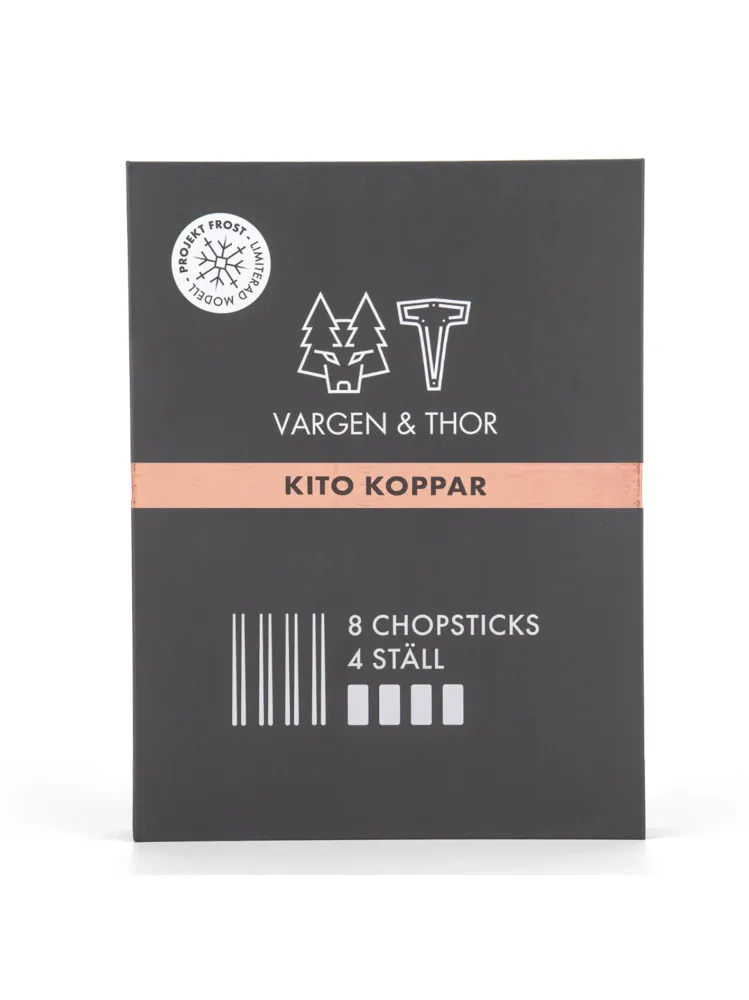 Chopsticks/Ätpinnar, 4 par + 4 ställ, Koppar-Rosé