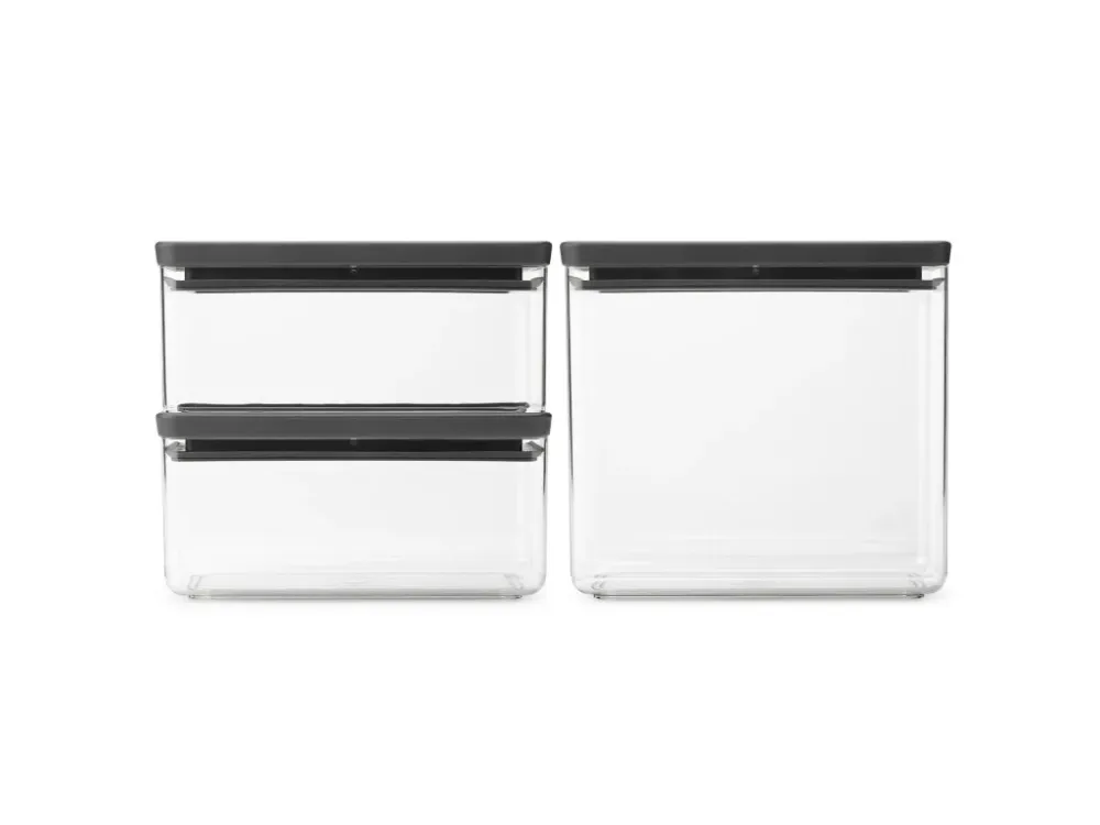 Brabantia Matförvaring TASTY PLUS, adjust i 3 delar, mörkgrå