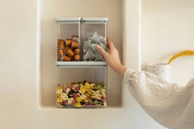Brabantia - Smakfullt förvaringsset stapelbar 3 delar 2x1,6+1x3,5L