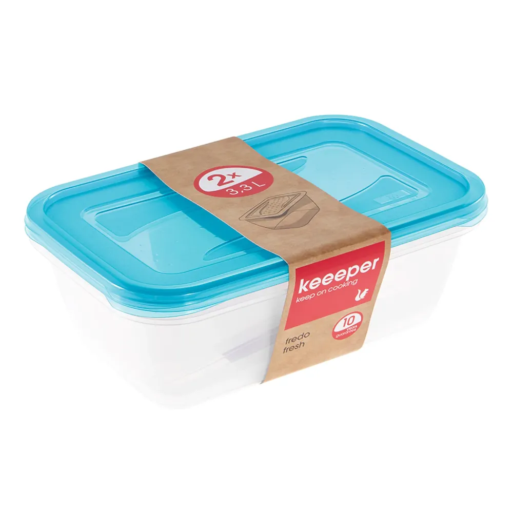 Keeeper Fredo Fresh Place Med 2 x 3,3 l Behållare För Förvaring Av Livsmedel