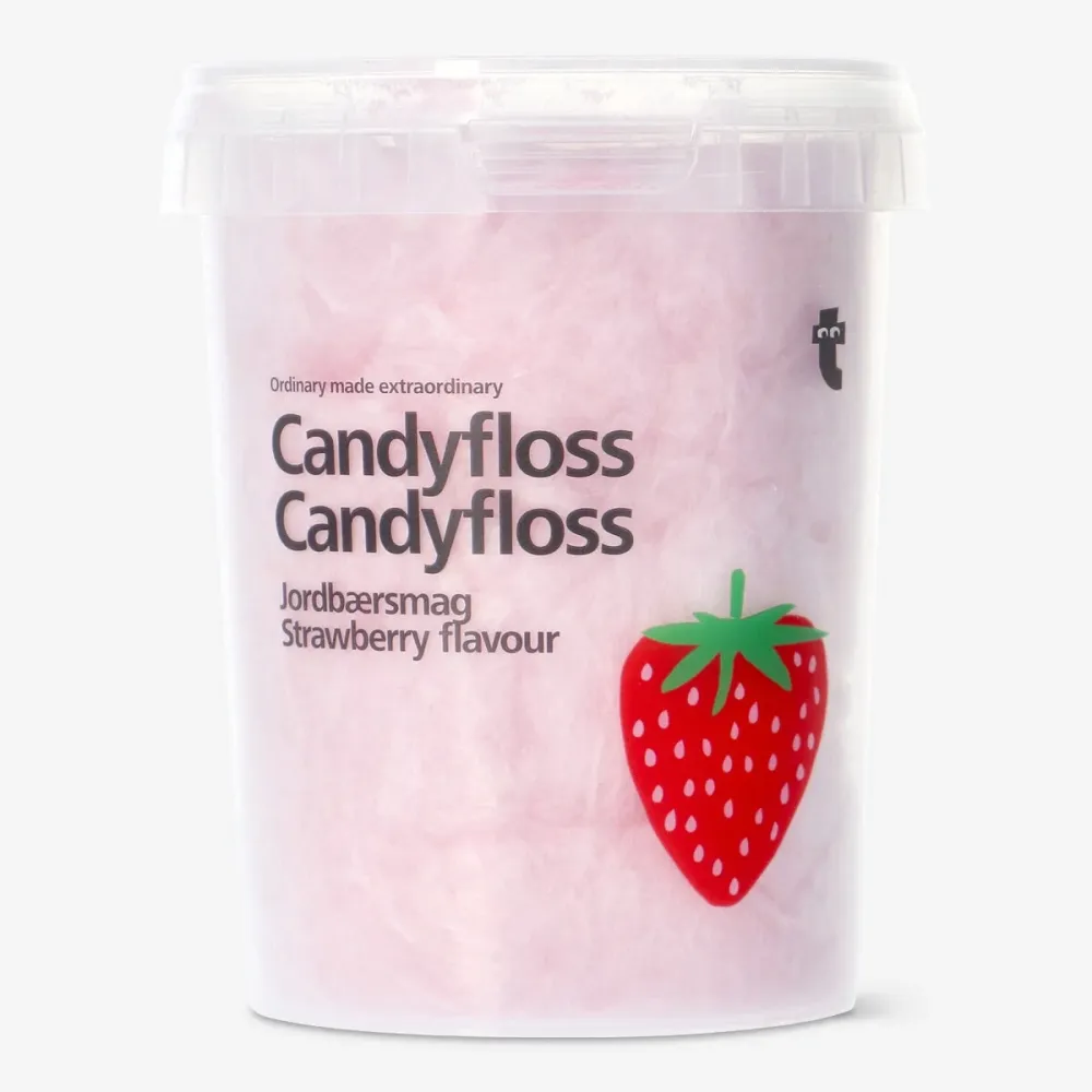 Candyfloss. Smak av jordgubbar