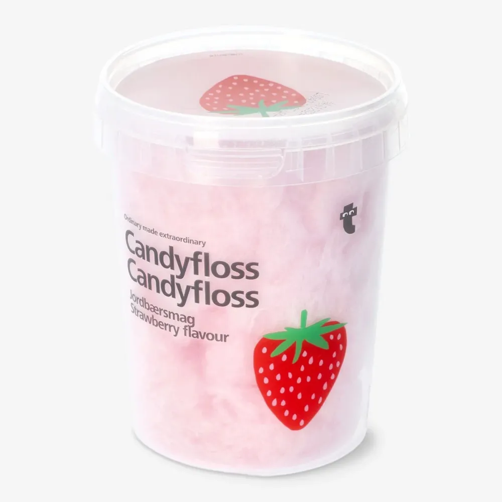 Candyfloss. Smak av jordgubbar