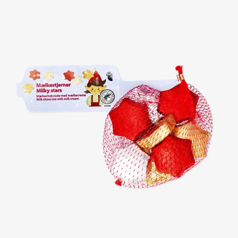 Chokladstjärnor med mjölkfyllning