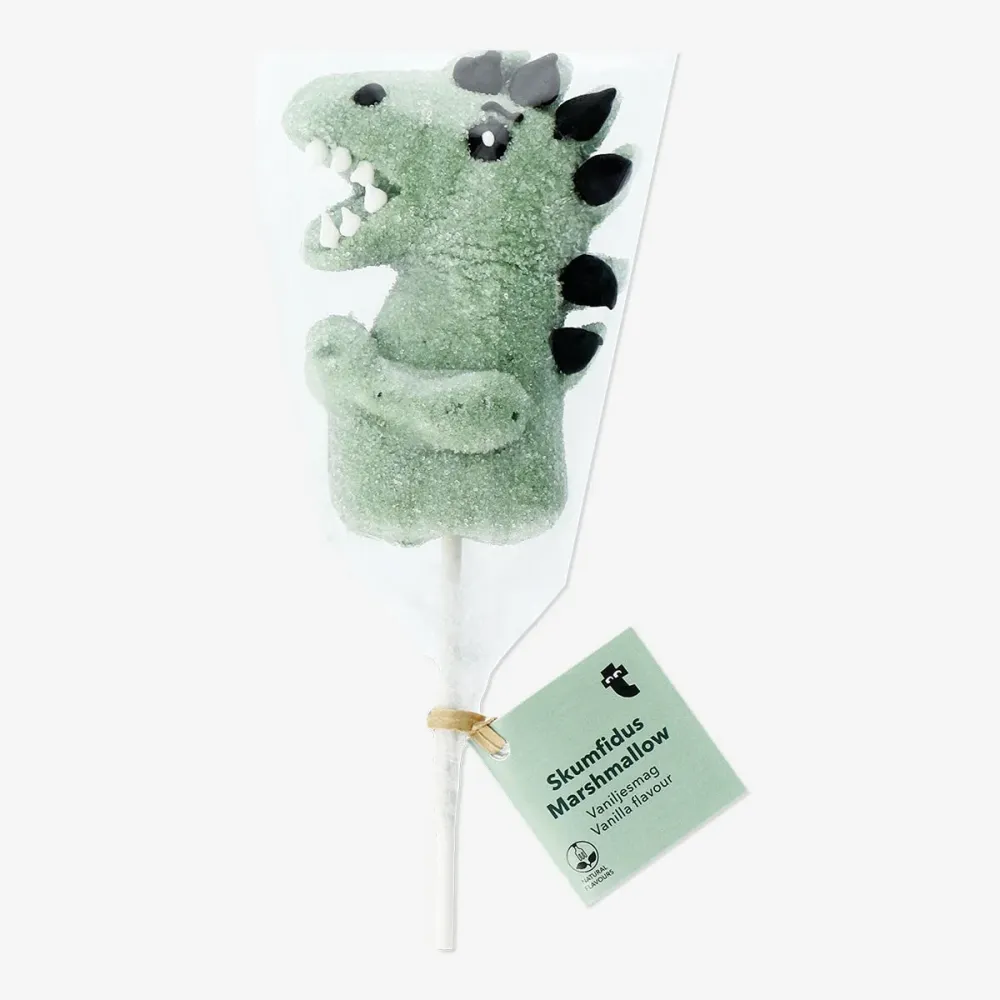 Drakmarshmallow på pinne - Vaniljsmak
